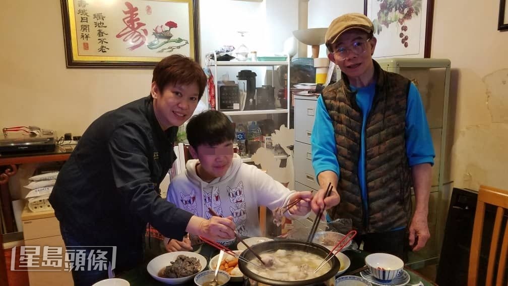 梅啟明跟元配Joey育有一子。 梅啟明跟元配Joey育有一子。