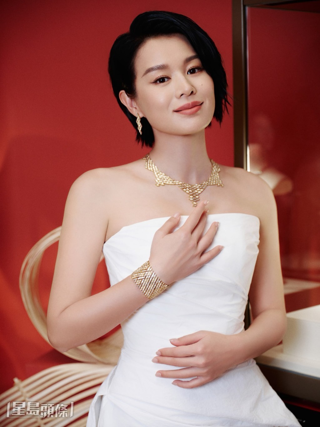 胡杏兒分享珠寶配搭心得。 胡杏兒分享珠寶配搭心得。