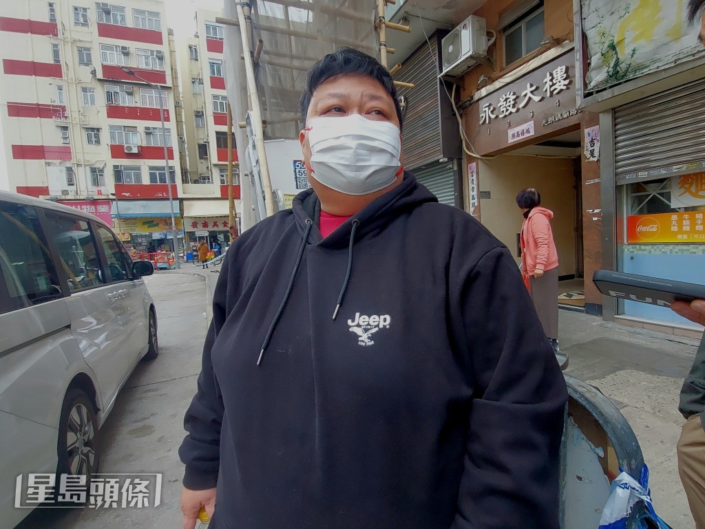 姓谢的士司机忆述事件。梁国峰摄