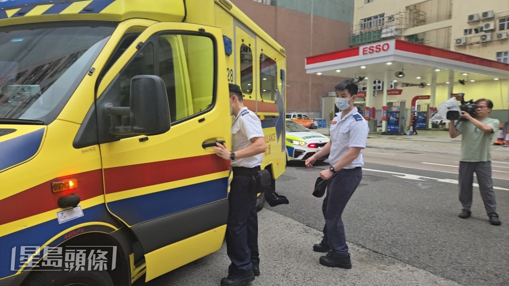 涉事救護車上沒有人受傷。蔡楚輝攝 涉事救護車上沒有人受傷。蔡楚輝攝