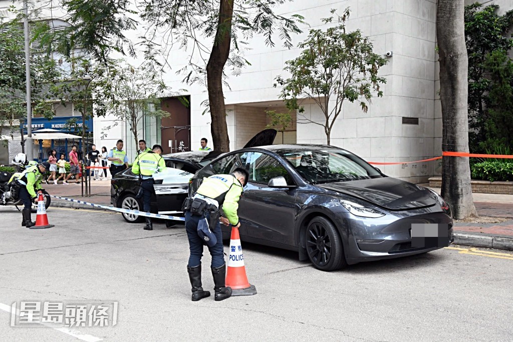 警方封鎖現場調查。楊偉亨攝 警方封鎖現場調查。楊偉亨攝