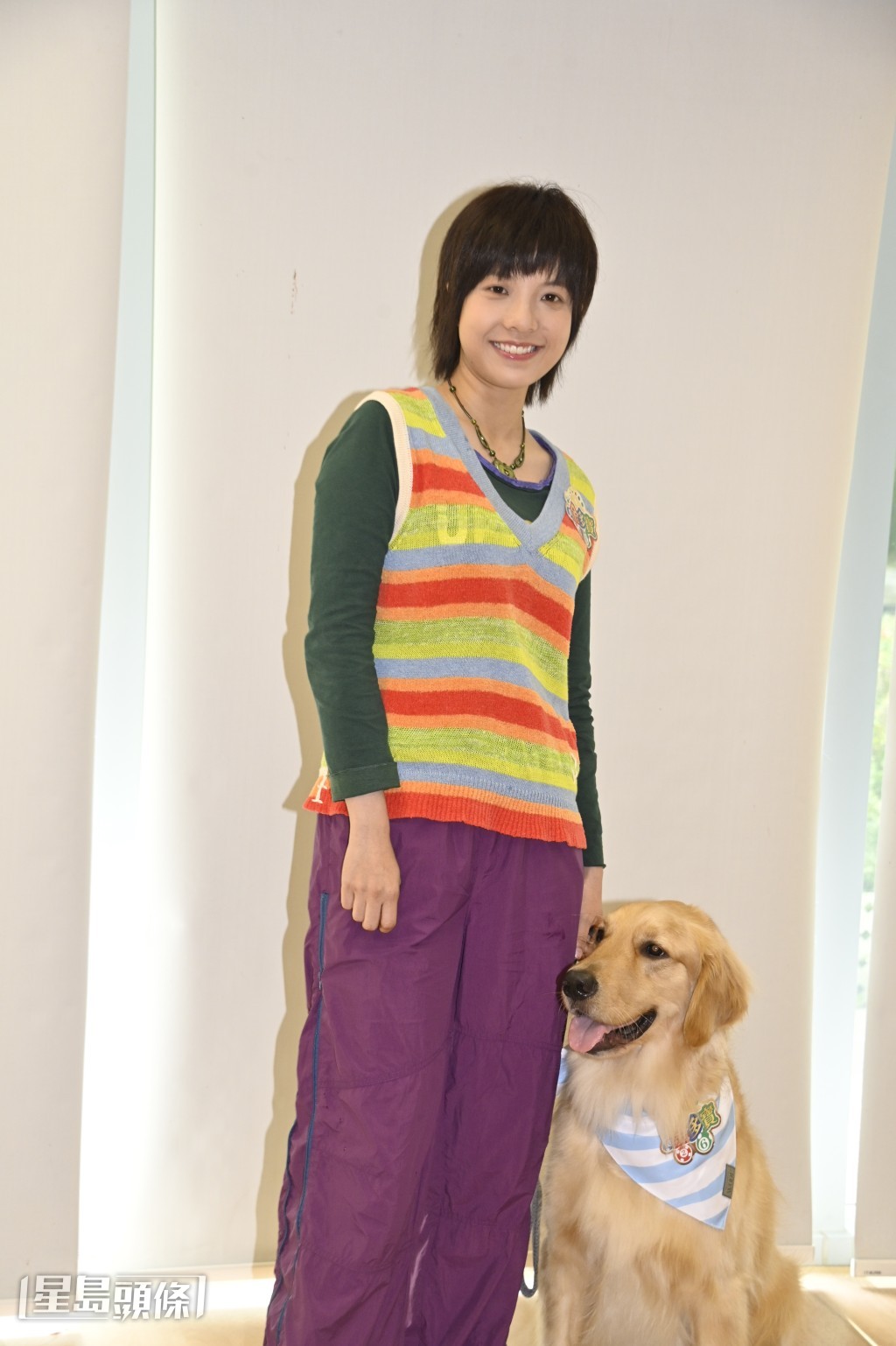 鍾雪瑩表示跟狗演員Caski演出好難忘。