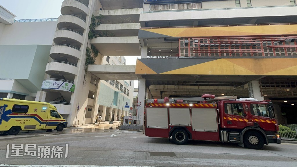 翠林商場發生火警。楊偉亨攝 翠林商場發生火警。楊偉亨攝
