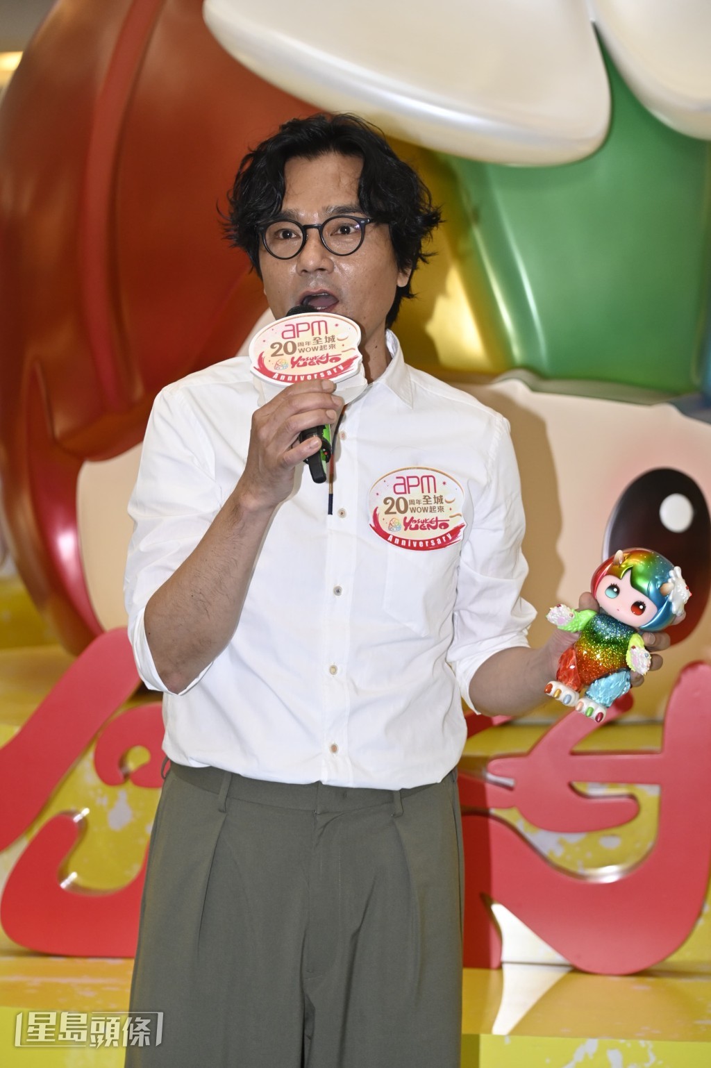 林家棟在台上表示自小睇動畫《小甜甜》,會感動到喊。 林家棟在台上表示自小睇動畫《小甜甜》,會感動到喊。