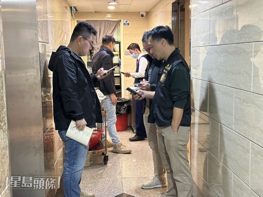 西九龍總區重案組在場調查。梁國峰攝