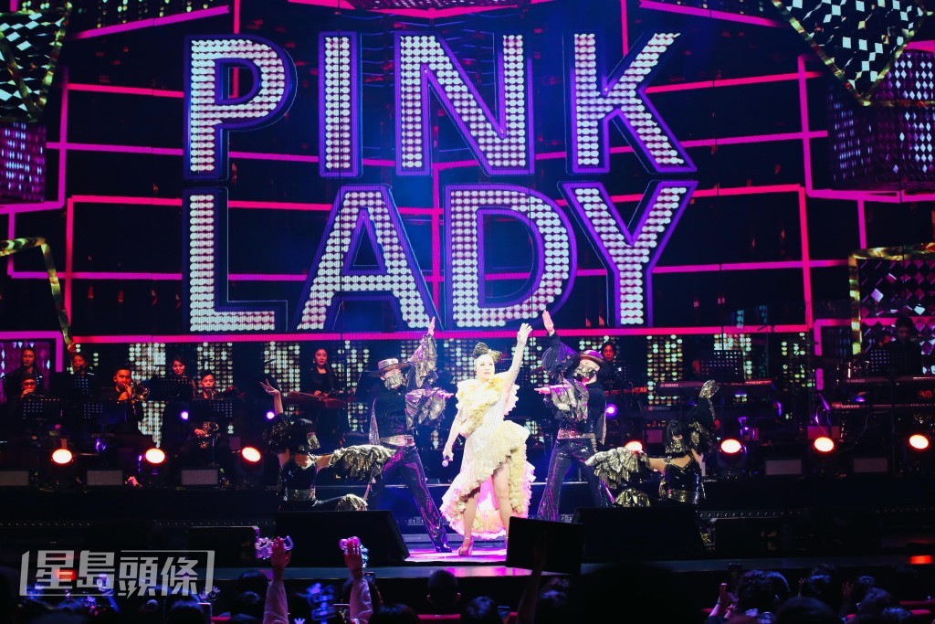 阿姐跳唱經典作《迷人PINK  LADY》。