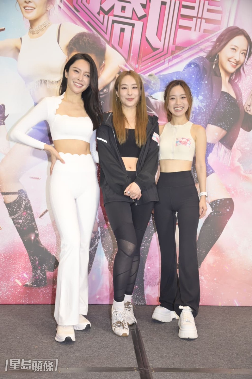張曦雯、陳瀅與羅毓儀以運動打扮亮相劇集宣傳。 張曦雯、陳瀅與羅毓儀以運動打扮亮相劇集宣傳。