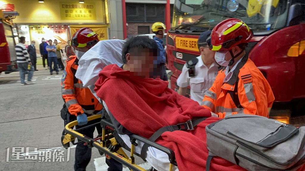 傷者送院治理。曾志恆攝