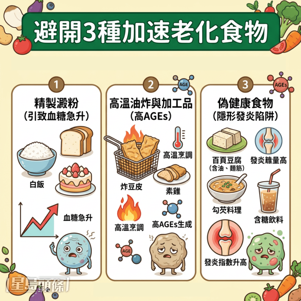 避開3種加速老化食物
