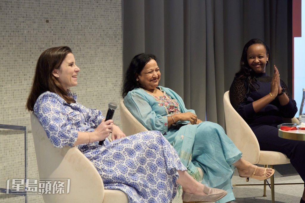 「改善生活」影響力獎得獎者:(左起)Caitlin Dolkart、Namita Banka和Yvette Ishimwe出席「影響力獎周」的交流會。 「改善生活」影響力獎得獎者:(左起)Caitlin Dolkart、Namita Banka和Yvette Ishimwe出席「影響力獎周」的交流會。