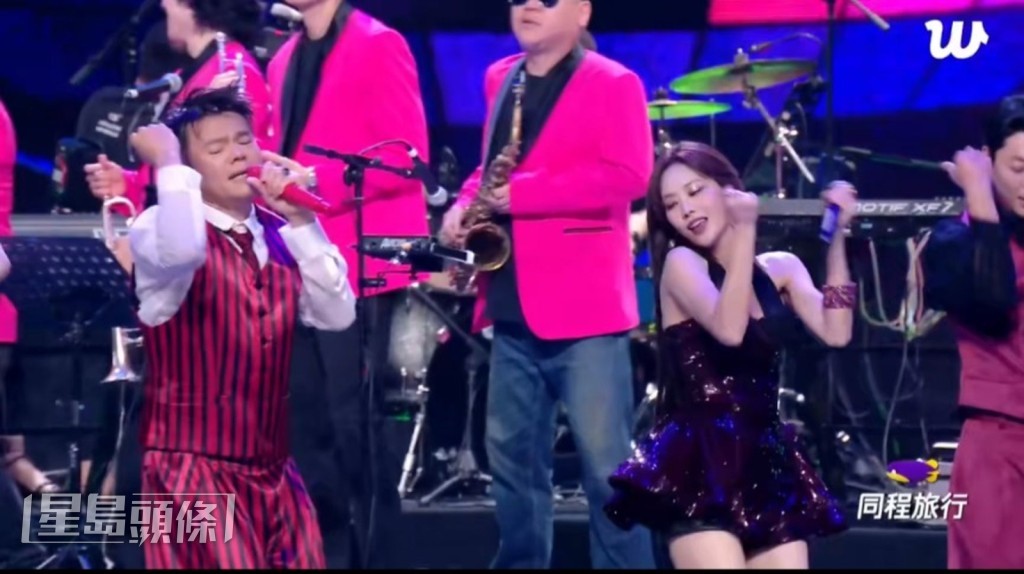 朴軫永與miss A前成員王霏霏合演精彩歌舞。 朴軫永與miss A前成員王霏霏合演精彩歌舞。