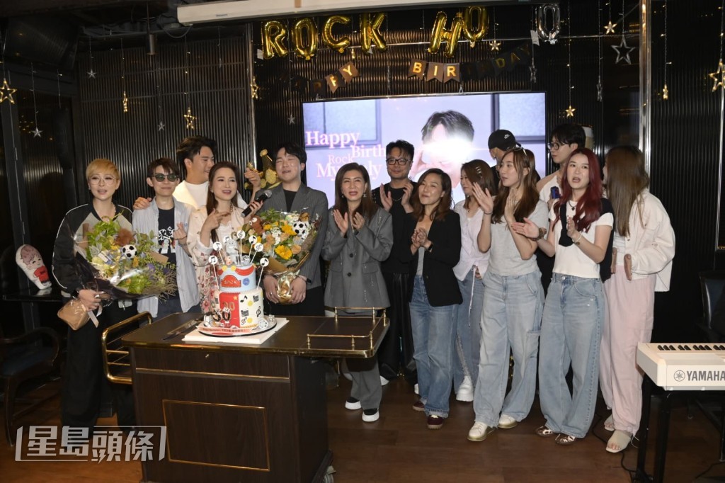 潘靜文（Sherman）現身老友何晉樂（Rock）30歲生日會兼新歌《MY ONLY》發布會。