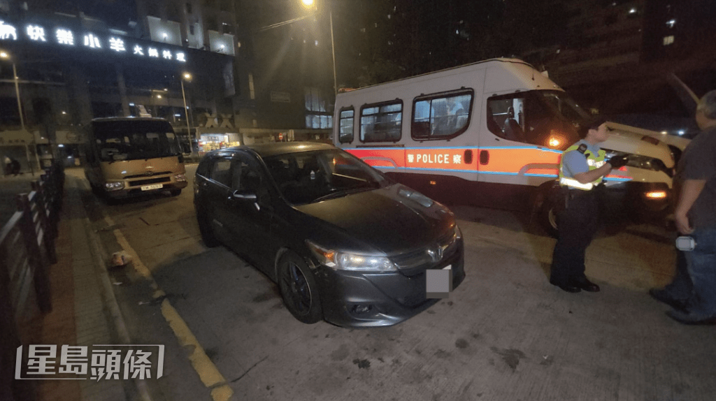 涉案私家車。黎志偉攝 涉案私家車。黎志偉攝