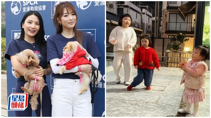 Coffee愛犬保護囡囡被兒子視為「敵人」  連詩雅教女兒不要亂碰狗狗   拜年與Lucy首見面玩得開心