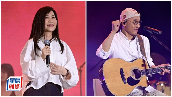 林志美與盧冠廷在維園為音樂會表演,久未在香港開騷的林志美指一路有傾談場地舉行音樂會。
