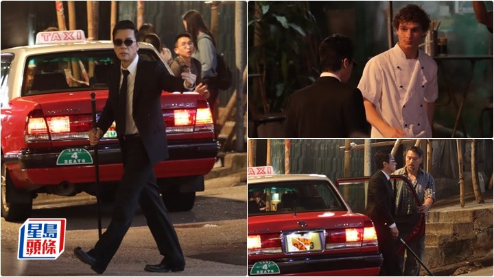 甄子丹中環拍《CAINE》惹圍觀  荷里活新星驚喜現身  Brian演的士司機開車門