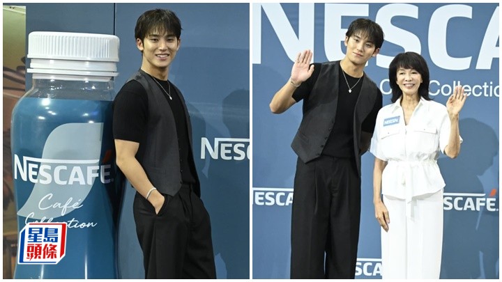 韓國男團SEVENTEEN成員MINGYU（金玟奎）昨日（5日）現身九龍塘又一城出席「NESCAFÉ® Café Collection 新品發佈會」。