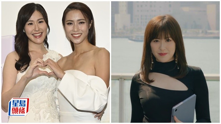  劉穎鏇與劉佩玥今日（13日）到尖沙咀出席美容活動。