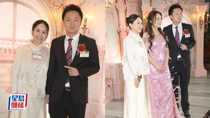 鍾培生婚後首偕妻公開亮相避談雙喜臨門 自爆想生6個組隊打機 莊雅婷腹部微隆着底鞋現身。