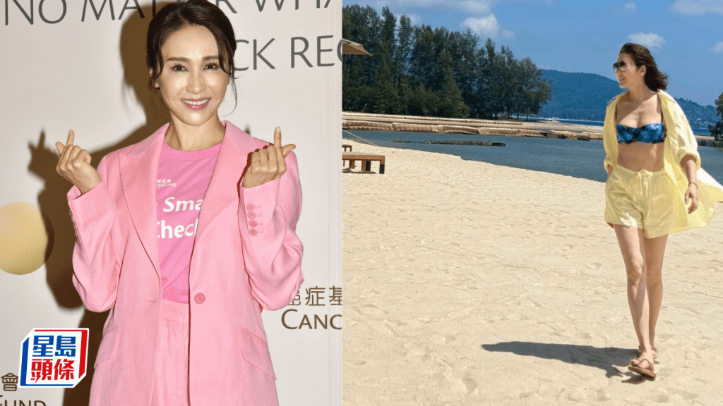 54歲黎姿激罕晒性感比堅尼照  豐滿上圍火辣曲線盡現  三孩之母身材零走樣