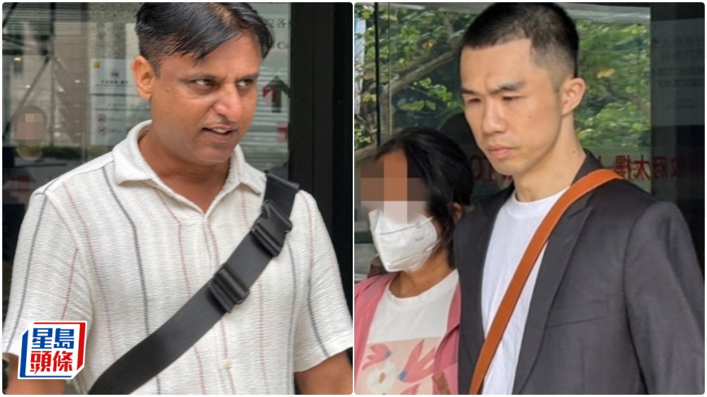 兩男被告左起JAHANGIR ADIL及童富涵，因事主不作供，獲控方不提證供起訴。雷璟怡攝