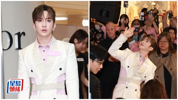 Anson Lo病癒精神現身美容活動  獲「神徒」請假捧場嗌感動   四處揮手打招呼答謝支持