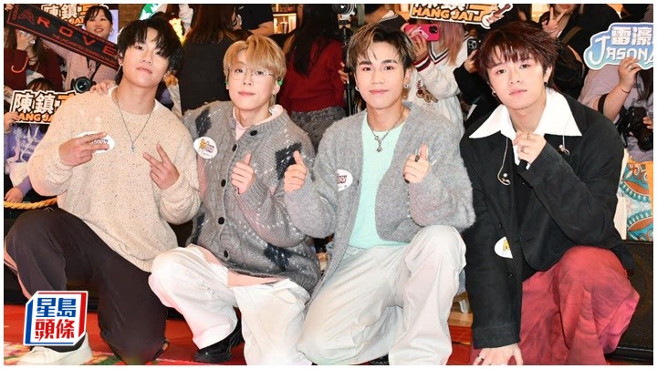  ROVER昨晚（14日）到將軍澳出席「暖love love 情歌-情人節活動」