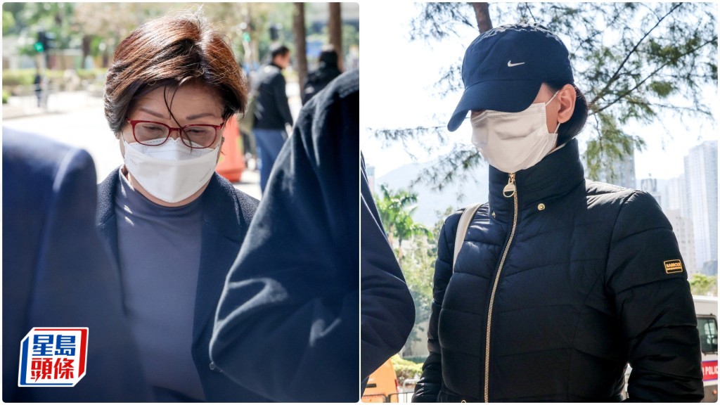 兩被告許美瑩（左）與其媳婦陳芷慧（右）獲裁定串謀公職人員行為失當等罪脫。資料圖片