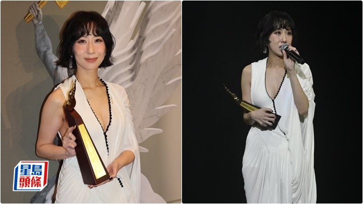 泳兒奪獎自嘲中女大躍進   成全場最性感女歌手：着呢條裙要小心 入行20年盼舉行紅館騷作紀念