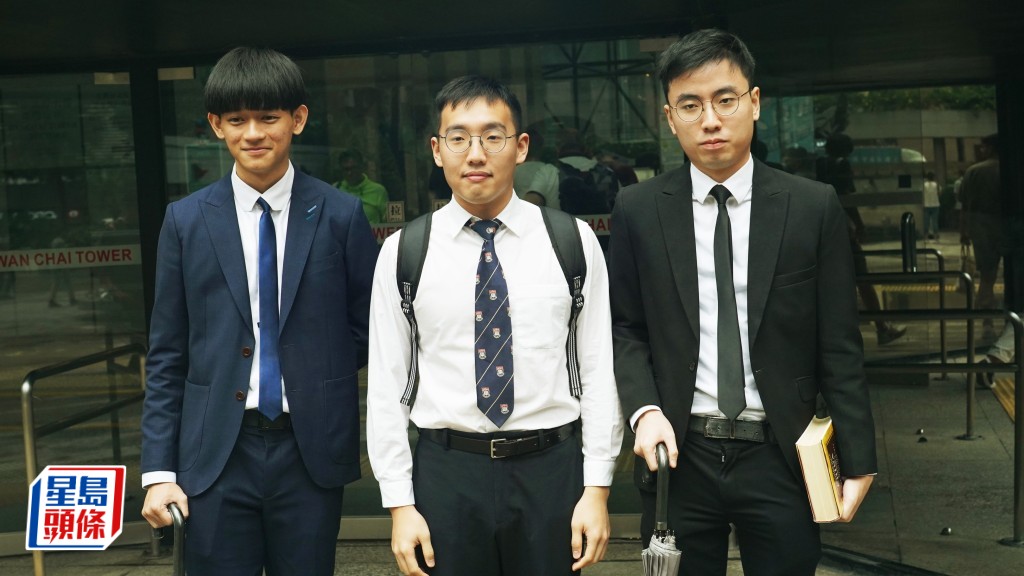 左起杜林丞亨、郭永皓及容頌禧，連同張敬生均上訴得直，減刑至15個月。資料圖片