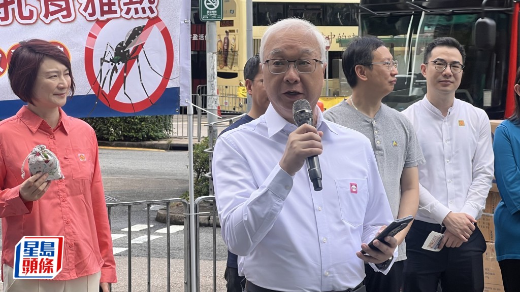 環境及生態局局長謝展寰強調基孔肯雅熱不會人傳人。郭詠欣攝