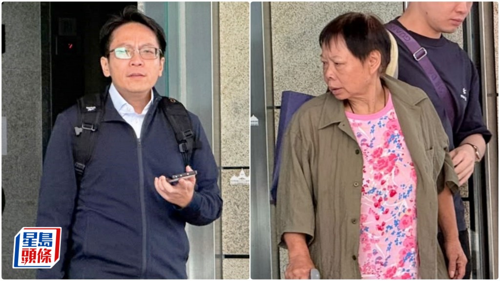 被告李國成（左）被指扯跌拾荒婦林瑞琴（右）被控普通襲擊罪。雷璟怡攝