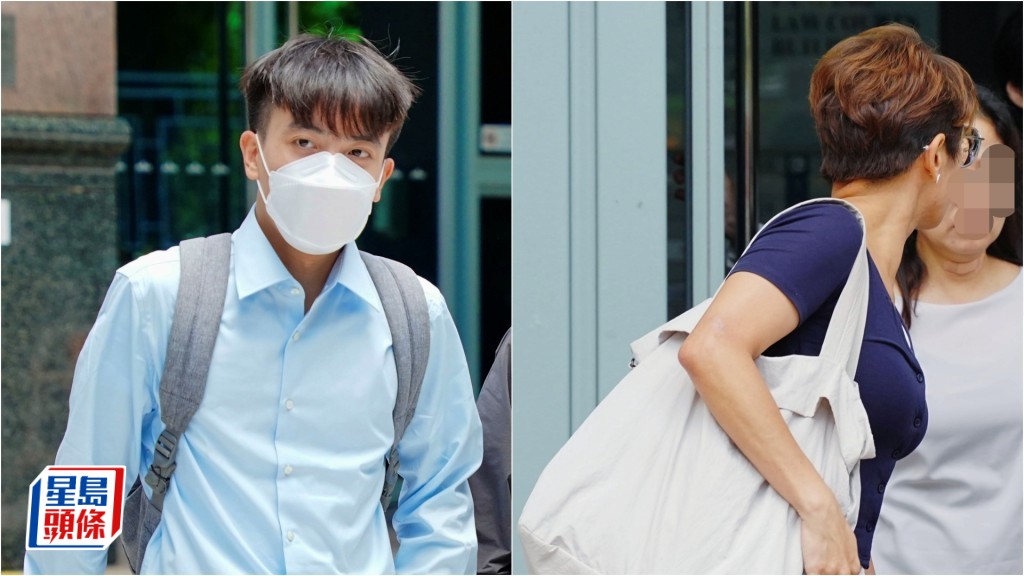 左起被告張志鍵及李蔚君(藍上衣背向鏡頭頭髮女子)認罪各罰款1000元。汪旭峰攝