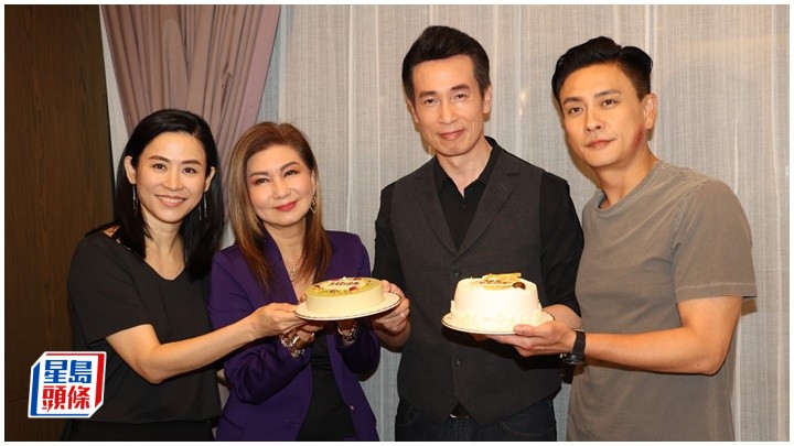 陳豪昨日為劇集《執法者們》開工，適逢53歲生日，他獲黃宗澤、宣萱、樂易玲送上蛋糕慶生。