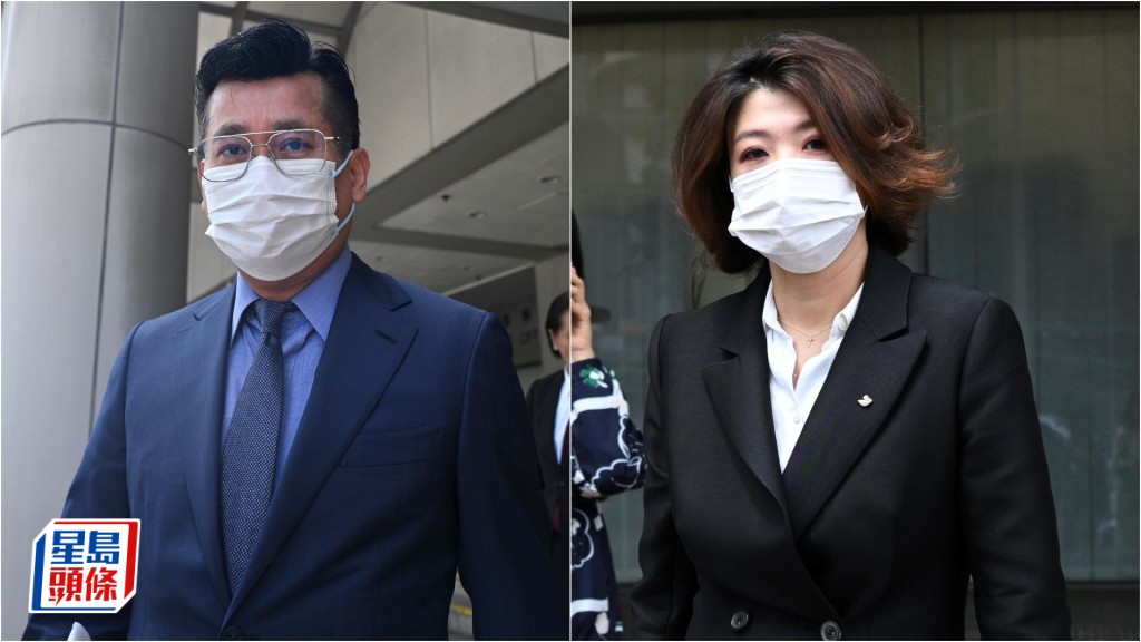 李明慧（右）供稱遭丈夫陳燿陽（左）持刀架頸，甚至威脅「我會殺了你」。蘇正謙攝