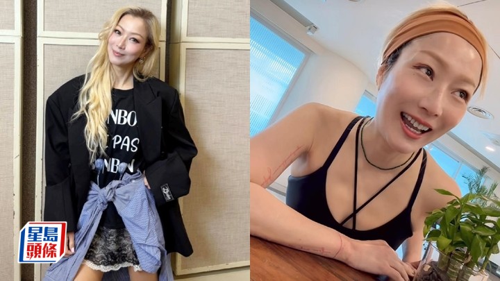 郑秀文自爆每朝伸舌头40秒拉筋 宅家化妆当疗愈：专注挑唇膏调眉毛。