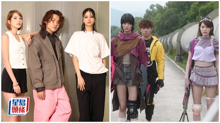  ANSONBEAN（陳毅燊）、盧慧敏和蘇皓兒在新戲《觸電》中飾演遊戲角色。