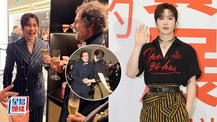  盧瀚霆出席澳門Vivienne Westwood珠寶展盡顯超強魅力 獲西太后老公Andreas Kronthaler熱情招待 傾足半小時兼親自送離場。