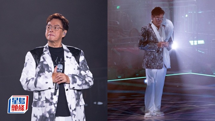 谭咏麟演唱会丨谭校长被过万观众大合唱感动流泪 即场改《朋友》歌词答谢支持。
