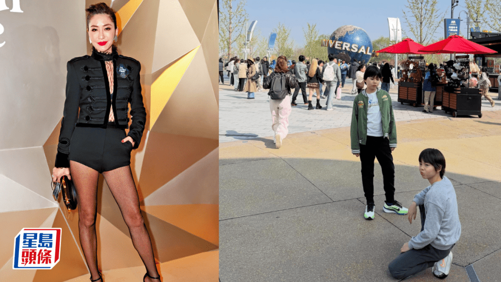 周汶锜两名混血儿子暴风式成长  五官标致完美继承优良基因  获赞是迷你男神