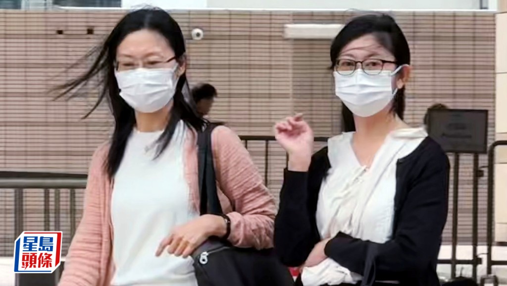 死者两名女儿出席研讯，长女郭亦兰（右）称曾欲向北区医院医护提供内地检查报告，但获回应「唔睇啦」。黄巧儿摄