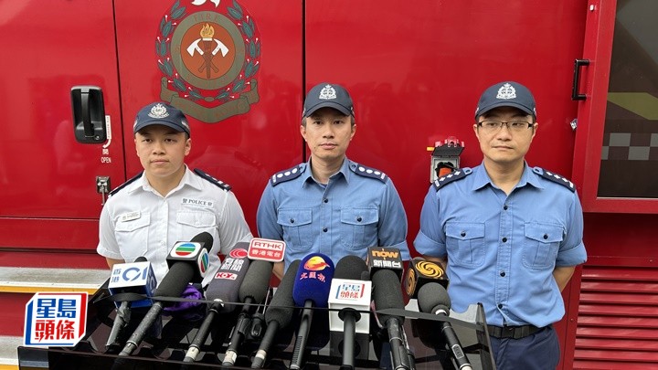 消防處交代火警情況。蔡楚輝攝