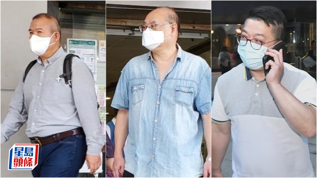 其中3名被告左起羅世華、麥偉忠和戴焯輝。資料圖片