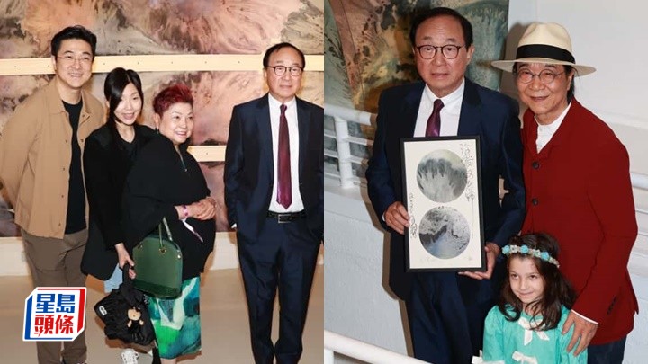 许冠文罕有一家出动撑陈子慧个展  欣赏老友作品引发观者思考