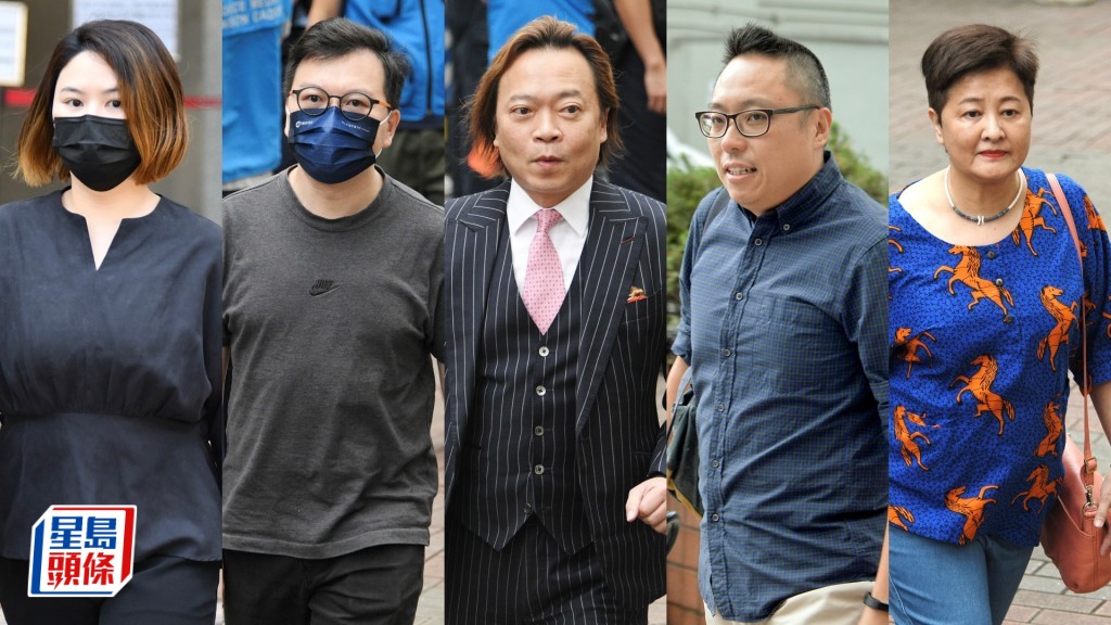 由左至右:余慧明、何啟明、陳志全、劉偉聰、譚得志及黃碧雲。資料圖片