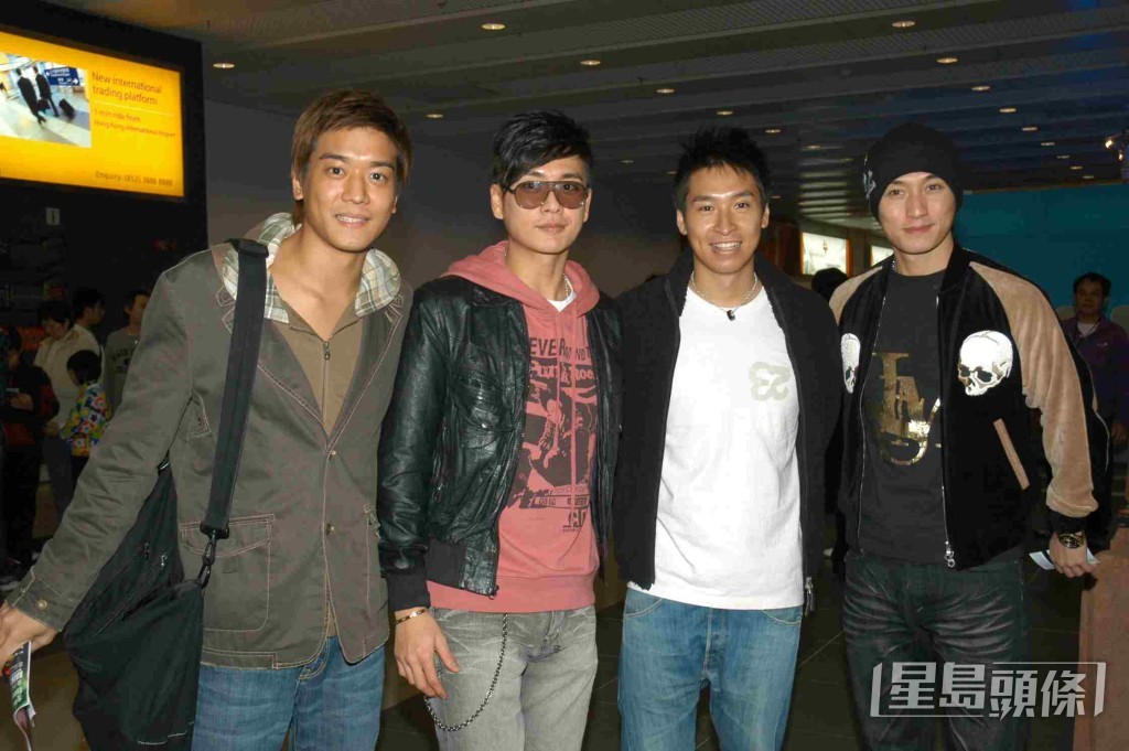 （左起）黎諾懿、黃宗澤、司徒瑞祈及陳山聰，曾一起看韓國人氣巨星Rain（鄭智薰）的《Rain's Coming 06/07 rain World Tour》演唱會。