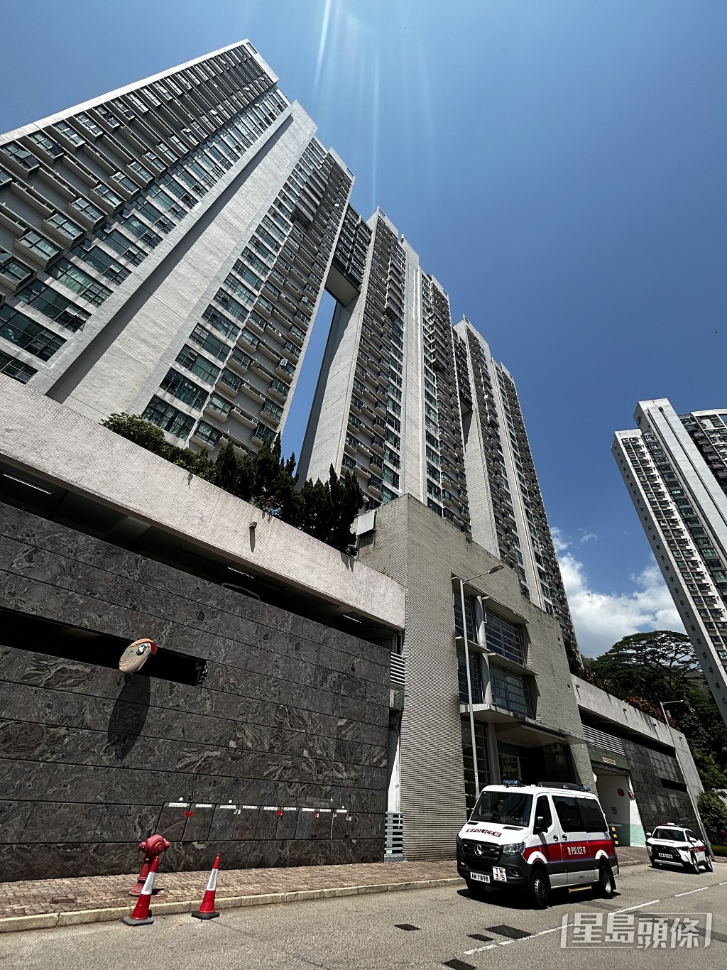 恆麗園發生男童墮樓案。 恆麗園發生男童墮樓案。