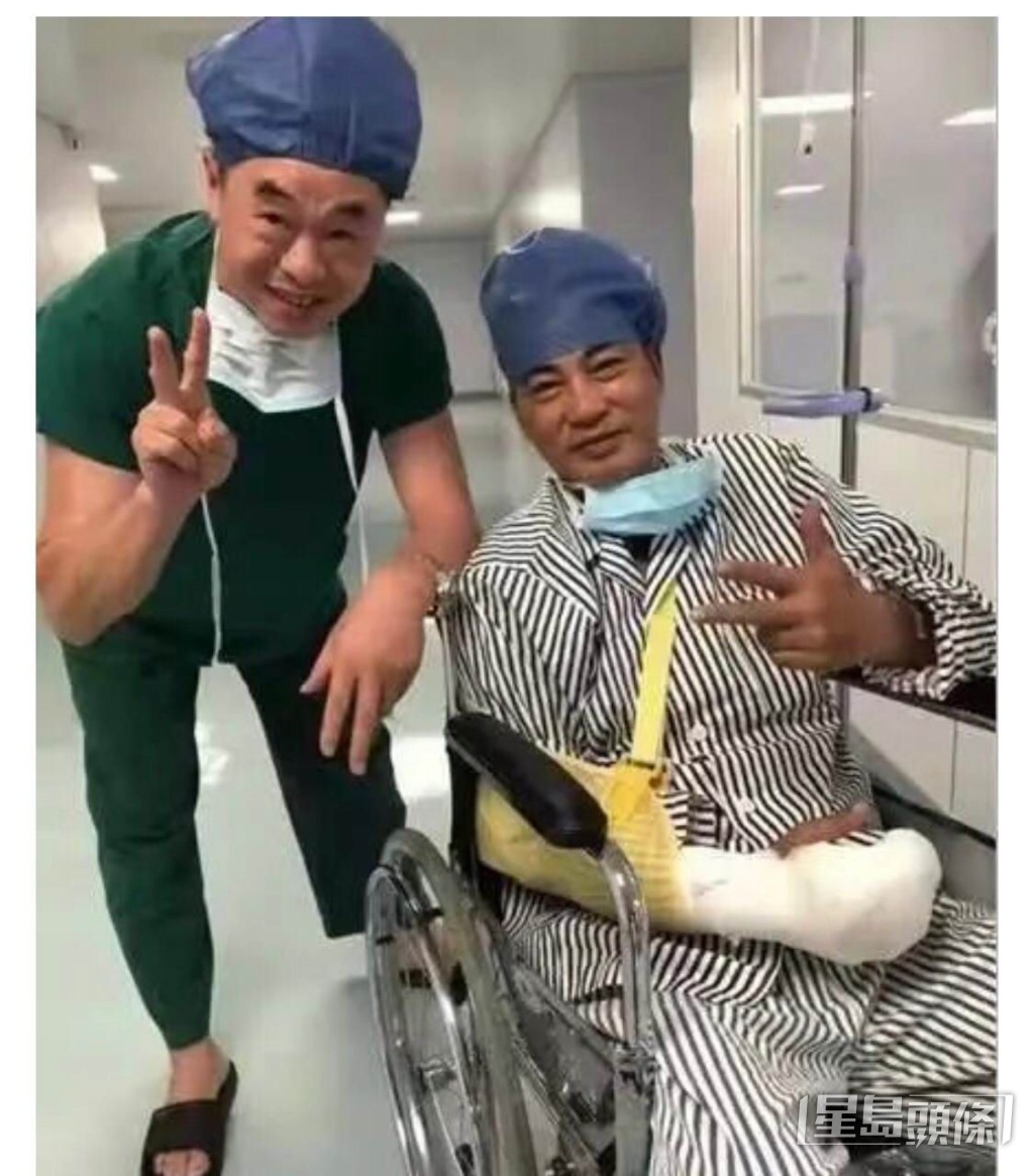 六年前中山出席活動時遇襲受傷的華哥,依然能保持正能量。 六年前中山出席活動時遇襲受傷的華哥,依然能保持正能量。
