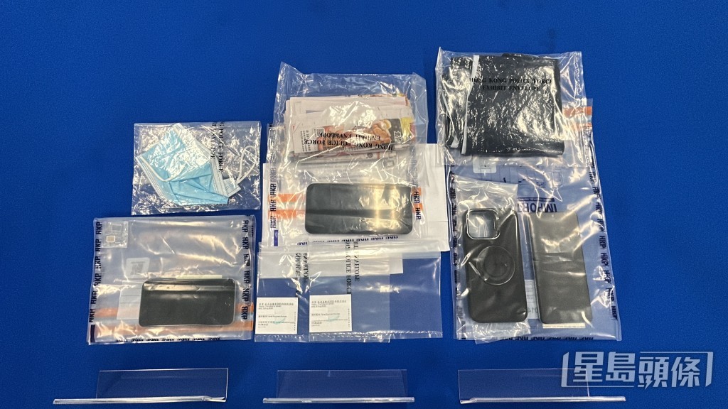 警方展示案中證物。林思明攝