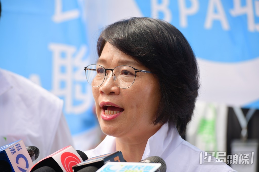 曾任區議員、經民聯副主席梁美芬。歐樂年攝 曾任區議員、經民聯副主席梁美芬。歐樂年攝